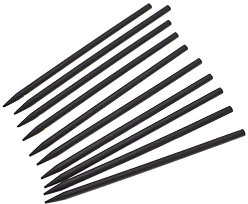 Lot de 10 baguettes à cheveux en bois rétro chinoises faites à la main pour cheveux - Accessoires de cheveux pour femme - Noir