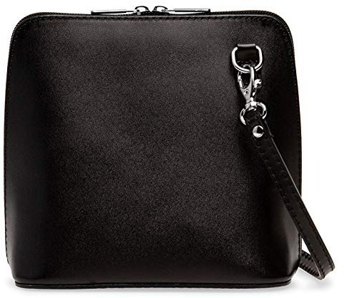 Caspar Kleine Elegante Leder Clutch Damen Umhängetasche - CLASSIC LINE - Modell No.804, Farbe:schwarz, Größe:One Size