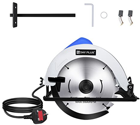 Circular Saw, 900W 4700RPM Electric Saw, 0-45° Bevel Adjustment, Max Cutting Depth 90°, Adapt Blade 180mm, for Cut Wood, Soft Metal and Plastic