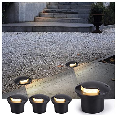 AYLYHD 4pcs LED Underground Light In-Ground Lights Waterproof IP67 AC85-265V Garden Buried Light Patio Garden Corner Lawn Landscape Lighting，Single Light Transmission (Color : White light, Size : 7W)