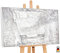 YS-Art XXL Abstrakt Acryl Luxus Gemälde auf Leinwand mit Rahmen helles Licht handgemalte Wandbilder Wohnzimmer modern Wohndekor Bilder echte Kunst 120x80 cm