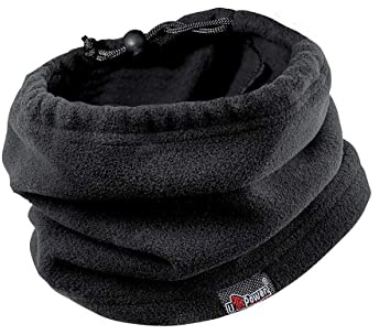 U POWER Halswärmer Schal Schlauchschal AC060BC Schwarz Bestickt, Schwarz