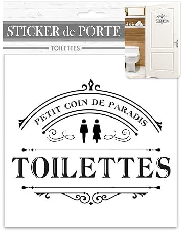 Sticker de Porte avec Citation – Toilettes