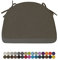 Lsjoaw 1 Stück Stuhlkissen Sitzkissen Stuhl 43X42X40X8 Sitzpolster mit Bindeband Rutschfestes Zierkissen Gartenkissen Halbrund Auflage für Stühle Indoor/Outdoor Sitzauflage,Grey