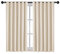 AMEHA Blackout Eyelet Curtains for Bedroom Black Out Cream Curtains Thermal Insulated Ring Top Window Treatment Short Curtain 46X54 Inch 2 Panels with Tiebacks