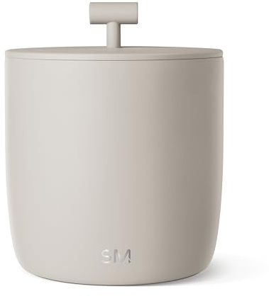 Simple Modern Vacuum Insulated Ice Bucket with Lid and Scoop | for Cocktail, Champagne, Wine, Beer, & Hosting | Stainless Steel 100oz Capacity for Large Parties | Rocks Collection | Almond Birch