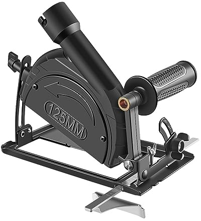 Soporte para amoladora angular, diámetro 100/125 mm, marco protector para cortar hierro, ángulo ajustable 0-45°, profundidad de corte 0 ~ 40 mm (Ø 100/125 mm)