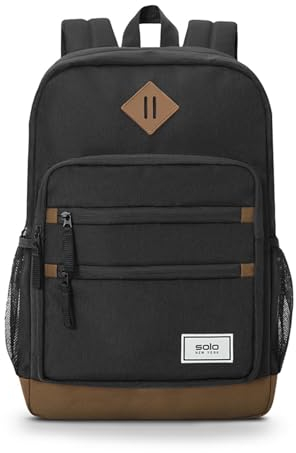 Solo New York Re:Fresh Machine Washable Backpack, Black, Fits up to 15.6 Laptop