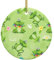 Lustige Frosch Muster Druck Personalisierte Weihnachtskugel Keramik Runde Weihnachten Hängende Ornament Weihnachtsbaum Dekoration Für Freund Freundin Frau Xmas Geschenke