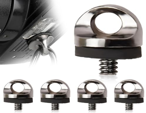 Lhbwhiz 4 pièces Vis de Installation de Caméra 1/4,Vis d'adaptation pour Sangle de Transport, Anneau en D 1/4, trépied à Plaque QR et Accessoires pour trépied