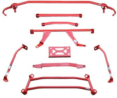 daili store Vordere Domstrebe, kompatibel mit Toyota, kompatibel mit RAV4 2009–2021, Rennmotor, vordere Turmstrebe, Vordermotor, Aluminium-Stabilisatoren, Aufhängungssystem ( Color : 9-piece suit 16-1