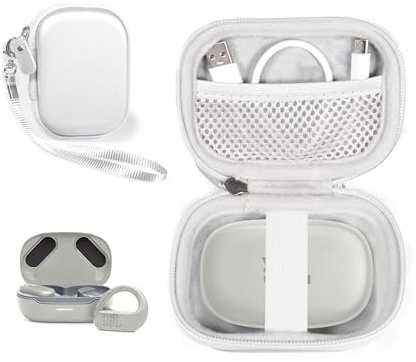 Alltravel TWS Earbuds Case for JBL Endurance Peak3, Peak2 and PeakTrue Wireless Earbuds (White)