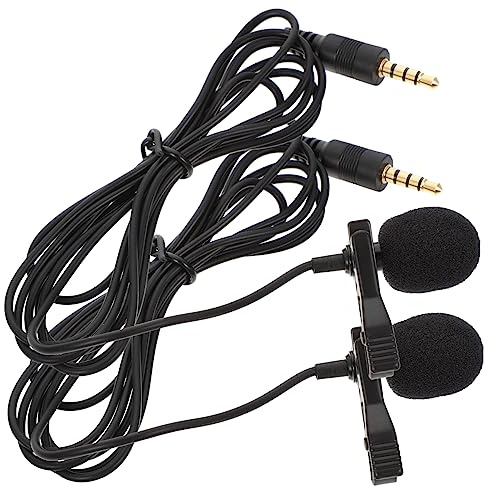 Hoement 2 Stück Lavalier Mikrofon Mini Ansteckmikrofon Für Pc Tablet Smartphone Tragbares Störungsfreies Professionelles Aufnahme-mikrofon Für Vorträge Interviews Und Live-Streaming