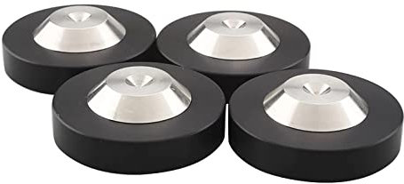 4Pieces 39x13mm Speaker Spikes Base Mat Stainless Steel Isolation Stand Turntable Amplifier Chassis Cone Stand Feet Base Isolation Feet Improve Sound