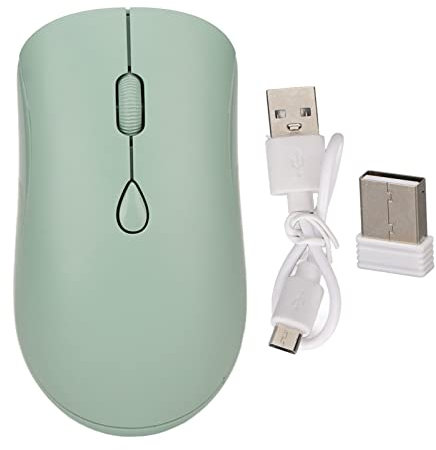 Drahtlose Maus, Bluetooth 5.2/2.4G Ergonomische Mobile Optische Maus, 1600DPI Tragbare Computermaus für Notebook, PC, Laptop, Computer (Green)