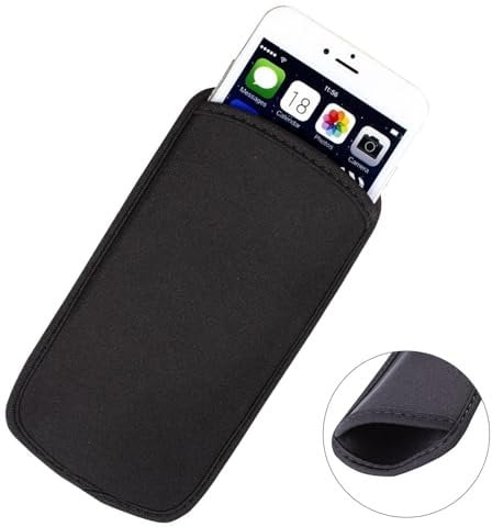 RSYHVG Universal Neoprene Black Mobile Phone Sleeve Shock Absorbing proof Pouch Case for Length 154 (mm) inside common