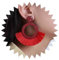Dervivea Boho Rubi Circulo Pendientes Colgantes Rojo Borla Pendientes Gran Circulo Cz Pendientes Colgantes Abanico Flecos Circulo Rojo Cristal Pendientes Borla Candelabro Pendientes Joyeria Para Mujer