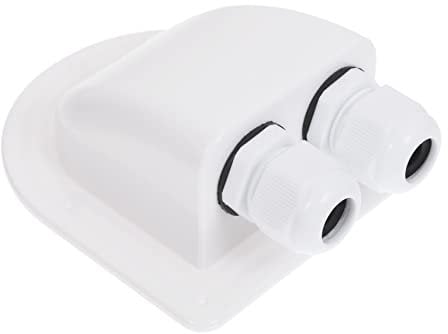 CIYODO Solar Kabeleinführung Wasserdichte Kabeldurchführung Mit Doppellöchern Für Dach Einführung Verschraubung Solarkabelbox Camper Zubehör Uv-beständig