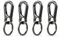 4 Pcs Mousqueton Porte clé,Petit Mousqueton Amovible,Porte Clef Mousqueton,avec Porte-clés en métal, pour la Boucle de lanière, aux clés de Voiture, Sacs à Dos(Pistolet Noir)