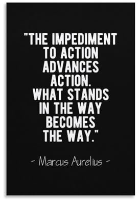LZTEN Marcus Poster Aurelius Marcus Aurelius Zitat Drucke Poster Leinwand Wandkunst Ölgemälde Deko ungerahmt 30,5 x 45,7 cm