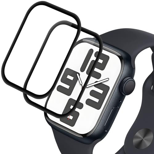 Supershieldz Protector de Pantalla para Apple Watch Series 6/5/4/SE 44mm, Cristal Templado Dureza 9H, Vidrio Templado 3D Cobertura Completa, Anti Arañazos HD Protección Film, Sin Burbujas - 2 Piezas