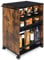 bomoe Nischenwagen Servierwagen auf Rollen mit 3 verstellbaren Ebenen & FSC® Holz Küchenwagen mit Arbeitsplatte – freistehender Universal Rollwagen Küche Bad Büro 50x38x79 cm Braun & Schwarz Bengt