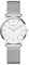 Garrulax Damen ultradünnes Gehäuse Analoge Quarzuhr Armbanduhren 36MM(Silber, Weiße Oberfläche, Silberarmband)