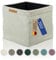 Lycce Kallax Box aus trendigem Cordstoff | Aufbewahrungskorb für Kallax Regal | Faltbox 33 x 33 x H31 cm mit abnehmbarem Bezug | Boden mit Vlies Überzug | Aufbewahrungswürfel | beige
