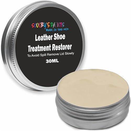 Scooby Paints Leather Shoe Colour Restorer Recolouring Balm Repair Treatment for Faded & Worn Absorbent Leather Furniture, Sofas, Chairs (BEIGE)