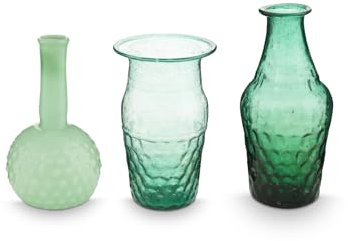 Pip Studio Vases Glass Blue-Green Set3