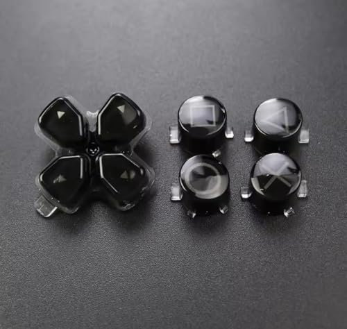 Knöpfe/Buttons für PS55 / Playstation 5 / Controller/Steuerkreuz und Aktionstasten/Ersatztasten/Controler Modding (schwarz)