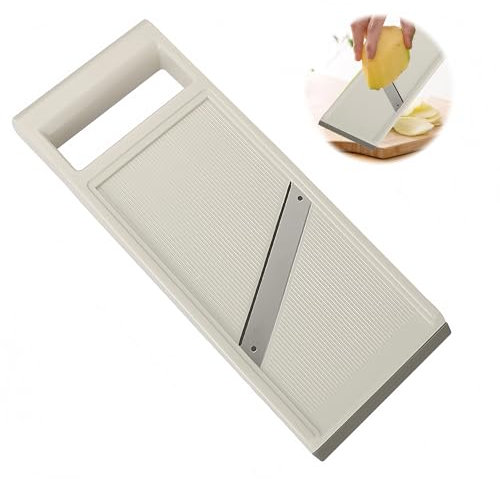 Vegetable Slicer, Portable Vegetable Chip Maker, Slicers and Vegetable Cutters for Kitchen Vegetable Fruits, for Cucumbers, Potatoes, Onions, Carrots (White)