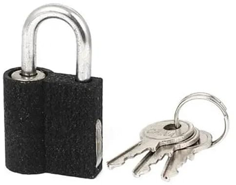 Cadenas de sécurité verrouillable for porte de tiroir d'armoire, longueur 25 mm, avec clés