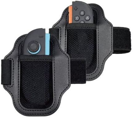SHEAWA Verstellbare Beinriemen für Nintendo Switch 2/1 Controller – Elastische Sportgriffe mit rutschfestem Klettverschluss, bequeme Beinaccessoires