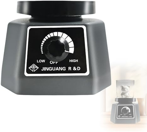 Rüttelplatte Gips 4 Dental Oszillator Gips, 220V 100W Gipsrüttler | Rüttelplatte Elektrisch, Einstellbare Geschwindigkeit Dentalrüttler Vibrationsplatte Gips für Mischen von Gips, Gussmodell