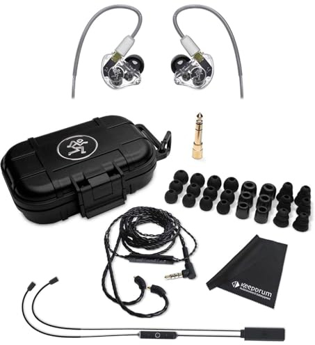Mackie MP-320 Auricolari in-ear con adattatore Bluetooth e panno keepdrum