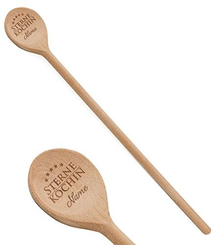 Cera & Toys® Kochlöffel XL - Sterneköchin - mit Namensgravur idela für die beste Hobbyköchin
