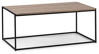 Julian Bowen Tribeca Coffee Table, Sonoma Oak/Black | Centre Table for Living Room,
