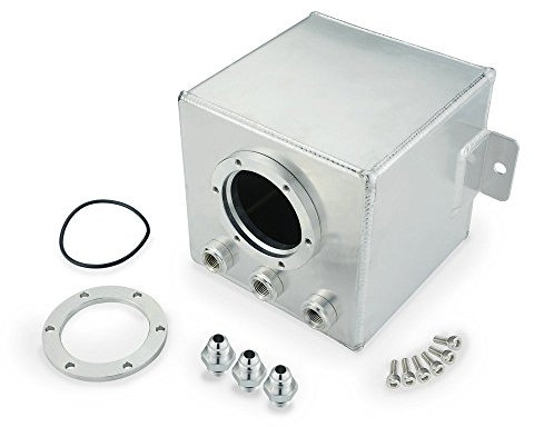 Heinmo 2L Voiture Carburant Swirl Surge Pot Réservoir Alliage Surge Réservoir Universel pour 044 Pompe À Carburant Poli Billet En Aluminium