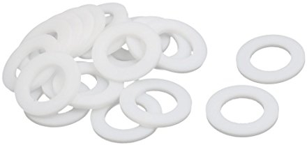 Sourcingmap 24mmx14mmx2mm PTFE Flat Washer Flange Gasket White 20pcs
