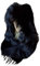 MERRYLAND Kapuzenschal Echt Fell Fellstreifen Schal Kapuzenstreifen Stola Kapuze Fur Hoodie Echtfell Schalmütze