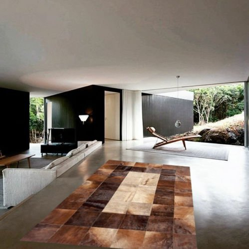 Vip-leather NEU KUHFELL Patchwork Teppich Cod 440 (180 cm x 240 cm)