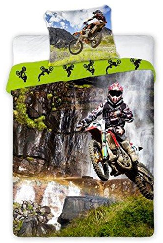 Moto Cross Sport Bettwäsche, Bettbezug 140 x 200 cm, Baumwolle