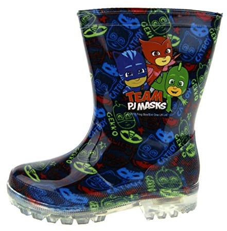 PJ Masks Stivali di gomma da bambino illuminati da pioggia e neve, Blu, 23 EU
