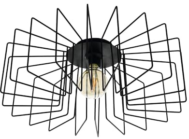 EGLO Deckenlampe Tremedal, 1 flammige Deckenleuchte aus Stahl | Wohnzimmerlampe in Schwarz, Küchenlampe, Flurlampe Decke mit E27 Fassung