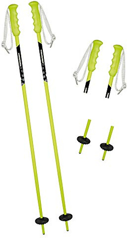 Komperdell Bright Yellow Skistöcke Kinder 2113305-15 Länge 90 cm | sicheres Handling für kleine Hände, robustes Leichtmetall für Alltag und Sport, ergonomischer Griff für sichere Führung