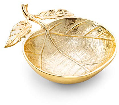 Runde, flache Schale mit Blatt- und Venen-Design