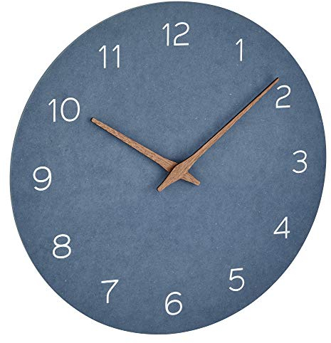 TFA Dostmann Analoge Wanduhr, 60.3054 (Taubenblau mit Batterie)