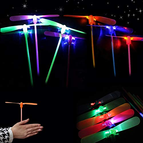 12Pcs Libélula de Bambú Luminosa,Libélulas de Bambú para Niños,Libélula de Bambú Volador,Juguetes de Libélula de Bambú,Juguetes con Forma de Libélulas de Bambú,Juguete Aire Libre niños Fiesta Regalo