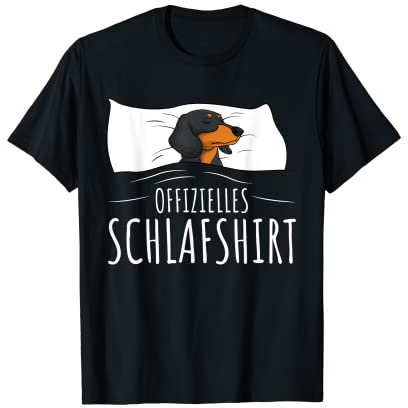 Offizielles Schlafshirt Schlafanzug Dackel Hund Geschenkidee T-Shirt